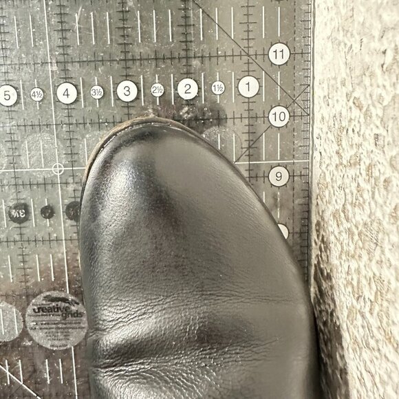 Franco Sarto A Linden2 Women Size 8.5 Black Leather Side Zip Buckle Pump Boot - Picture 11 of 11